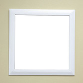 Telford Wh 32 In. L X 32 In. W Solid Wood Frame Wall Mirror in White