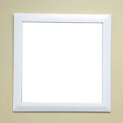Telford Wh 32 In. L X 32 In. W Solid Wood Frame Wall Mirror in White