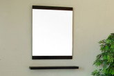 Windsor 32 In. L X 24 In. W Solid Wood Frame Wall Mirror in Black