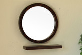 Indianola 22 In L X 22 In. W Solid Wood Frame Round Wall Mirror In Ebony/Zebra