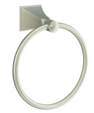 Memoirs Towel Ring With Stately Design in Vibrant Brushed Nickel