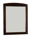 24 Inch W x 32 Inch H Rectangle Wood Framed Mirror Without Shelf in Walnut Finish