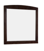 30 Inch W x 32 Inch H Rectangle Wood Framed Mirror with Shelf in Walnut Finish