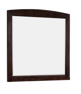 30 Inch W x 32 Inch H Rectangle Wood Framed Mirror with Shelf in Walnut Finish