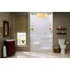 5 feet Seated Shower Whirlpool Tub with Right Hand Drain in Linen