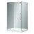 48 In. x 35 In. x 77.5 In. Completely Frameless Sliding Shower Door Enclosure in Chrome Steel with Base, Right Drain