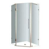 Neoscape 40 In. x 40 In. 72 In. Completely Frameless Neo-Angle Shower Enclosure in Chrome