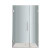 Nautis GS 43 In. x 72 In. Completely Frameless Hinged Shower Door with Glass Shelves in Stainless Steel