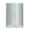 Nautis GS 45 In. x 72 In. Completely Frameless Hinged Shower Door with Glass Shelves in Stainless Steel
