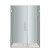 Nautis GS 47 In. x 72 In. Completely Frameless Hinged Shower Door with Glass Shelves in Stainless Steel