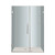 Nautis GS 50 In. x 72 In. Completely Frameless Hinged Shower Door with Glass Shelves in Stainless Steel