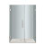 Nautis GS 51 In. x 72 In. Completely Frameless Hinged Shower Door with Glass Shelves in Stainless Steel