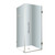 Aquadica GS 34 In. x 34 In. x 72 In. Completely Frameless Square Shower Enclosure with Glass Shelves in Chrome