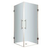 Vanora 30 In. x 30 In. x 72 In. Completely Frameless Square Shower Enclosure in Chrome