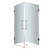 Vanora 34 In. x 34 In. x 72 In. Completely Frameless Square Shower Enclosure in Stainless Steel