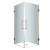 Vanora 38 In. x 38 In. x 72 In. Completely Frameless Square Shower Enclosure in Stainless Steel