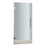 Cascadia 38 In. x 72 In. Completely Frameless Hinged Shower Door in Stainless Steel