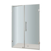 Nautis 45 In. x 72 In. Completely Frameless Hinged Shower Door in Stainless Steel