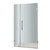 Nautis 29 In. x 72 In. Completely Frameless Hinged Shower Door in Stainless Steel