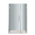 Nautis GS 37 In. x 72 In. Completely Frameless Hinged Shower Door with Glass Shelves in Chrome