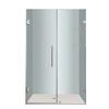 Nautis GS 45 In. x 72 In. Completely Frameless Hinged Shower Door with Glass Shelves in Chrome