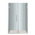 Nautis GS 47 In. x 72 In. Completely Frameless Hinged Shower Door with Glass Shelves in Chrome