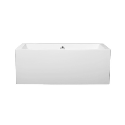 Melody 5 Ft. Center Drain Soaking Tub in White