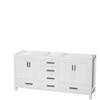 Sheffield 70.75 In. Double Vanity Cabinet Only in White