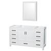 Sheffield 59 In. Vanity Cabinet with Medicine Cabinet in White