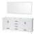 Sheffield 80 In. Double Vanity Cabinet with 70 In. Mirror in White