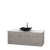 Centra 60 In. Single Vanity in Gray Oak with White Carrera Top with Black Granite Sink and No Mirror