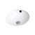 16 In. W X 16 In. D Round Undermount Sink In White Color With Enamel Glaze Finish - Chrome