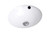 16 In. W X 16 In. D Round Undermount Sink In White Color With Enamel Glaze Finish - Brushed Nickel