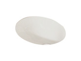 20 In. W X 15 In. D CUPC Certified Oval Undermount Sink In Biscuit Color With Enamel Glaze Finish - Brushed Nickel