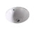 16 In. W X 16 In. D CUPC Certified Round Undermount Sink In White Color With Enamel Glaze Finish - Chrome