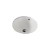 16 In. W X 16 In. D CUPC Certified Round Undermount Sink In Biscuit Color With Enamel Glaze Finish - Chrome