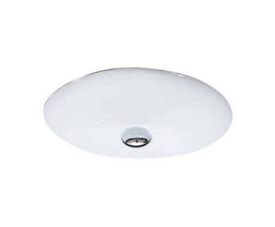 20 In. W X 15 In. D Oval Undermount Sink In White Color With Enamel Glaze Finish - Chrome
