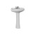 Cambridge by Ceralux: Pedestal Lavatory Sink and Leg Set, 4 Inch Centre, White