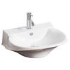 Wall Mount Victorian Style White Ceramic Vessel with Single Hole