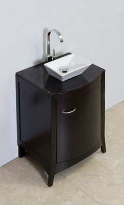 Above Counter White Rectangular Vessel for Wall or Deck Mount Faucet