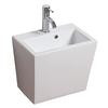 Wall Mount White Ceramic Lavatory with Single Hole