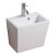 Wall Mount White Ceramic Lavatory with Single Hole