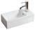 Small Rectangle White Bar Sink with Single Hole and An Overflow