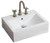 20.5 In. W X 16 In. D Wall Mount Rectangle Vessel In White Color For 8 In. O.C. Faucet - Chrome