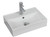 20 In. W X 14 In. D Above Counter Rectangle Vessel In White Color For Single Hole Faucet - Chrome