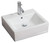 20 In. W X 18 In. D Above Counter Rectangle Vessel In White Color For Single Hole Faucet - Brushed Nickel