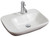 23 In. W X 17 In. D Above Counter Rectangle Vessel In White Color For Single Hole Faucet - Chrome