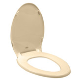 Rise and Shine Elongated Closed Front Toilet Seat in Bone