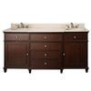 Windsor 72 Inch Vanity Only in Walnut Finish (Faucet not included)