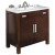 35 Inch W x 19 Inch D Solid Wood Framed Vanity Base with Soft-close Doors in Cherry Finish